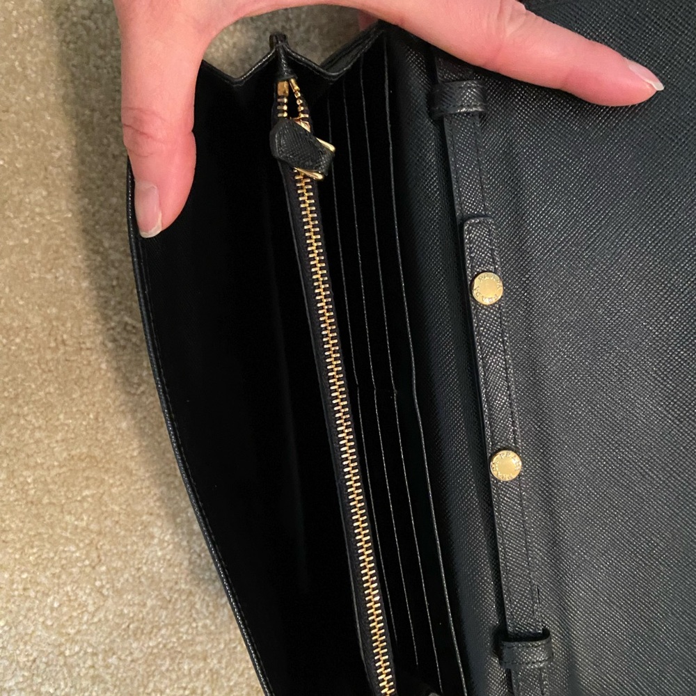 Prada Black Saffiano wallet on chain crossbody - Picture 5 of 10